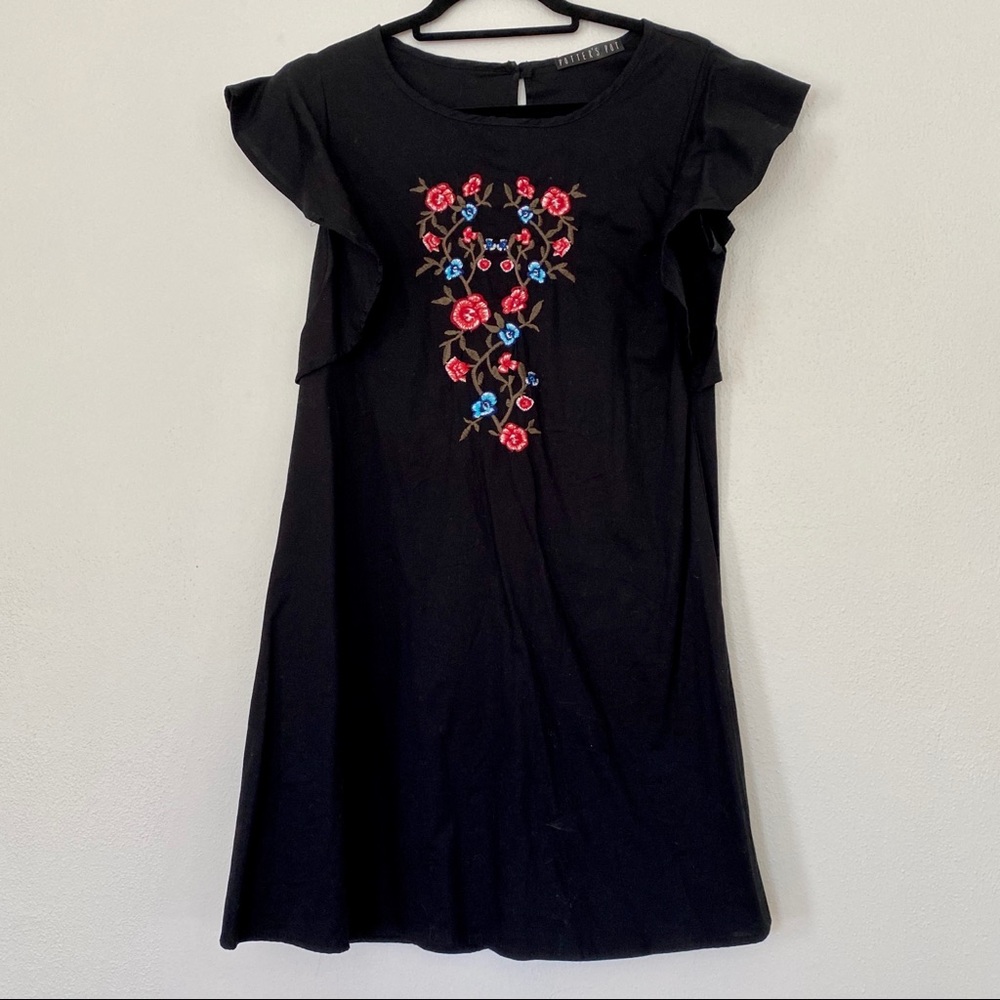 Potter’s Pot Embroidered Dress | Black | S